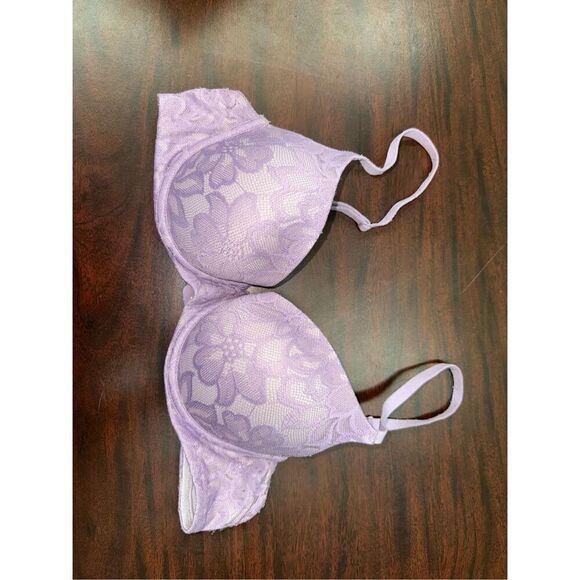 No Boundaries Other - No Boundaries Light Purple All Over Lace Push Up Bra Size 36B